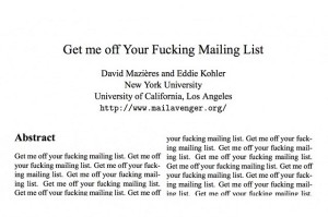 Get Me Off Fucking Mailing List