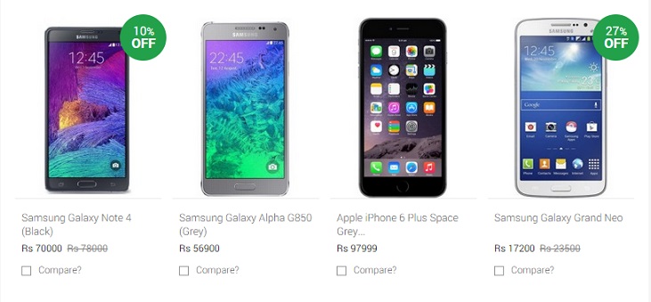 Some Smartphones up for selling at Clikky.com