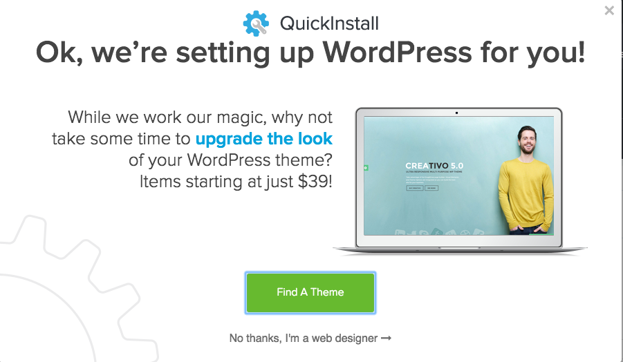 Wordpress Installation In Progress