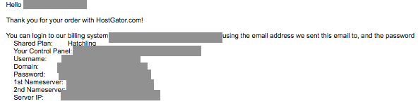 Cpanel Login and Password Email