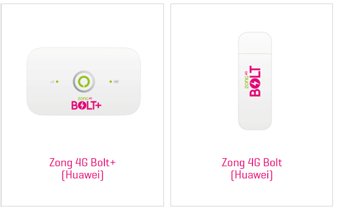 zong device packages 4g bolt