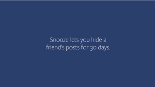 Facebook Snooze