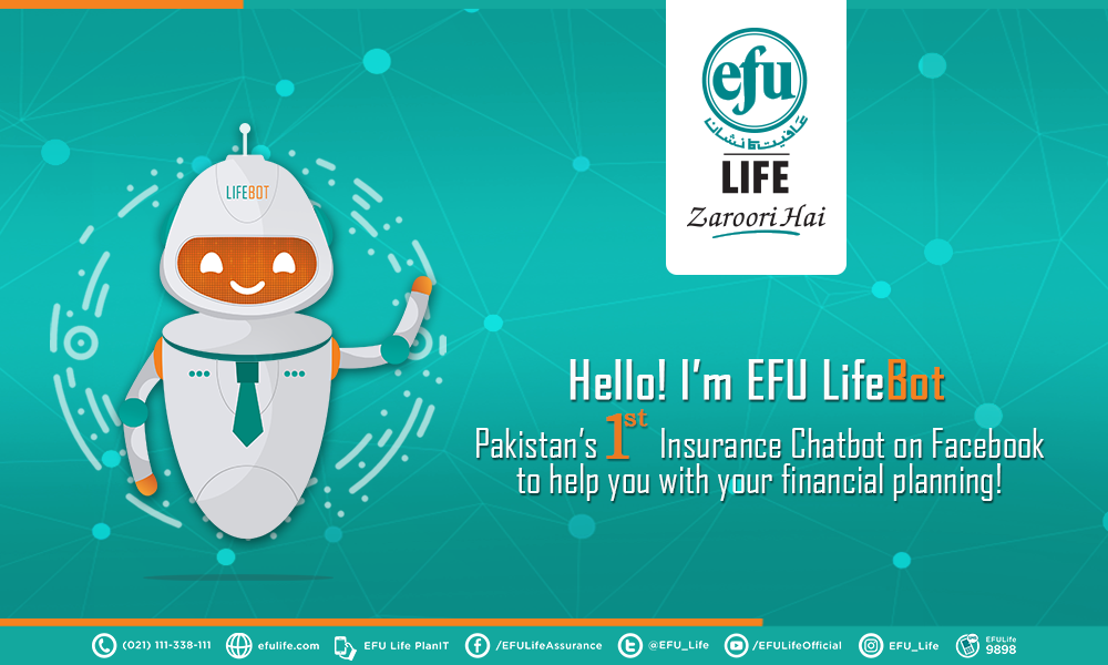 EFU Life launches the First Facebook Chatbot for 24/7 Customer Care