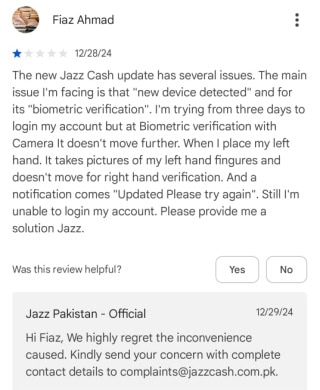 Jazzcash App Not Working Properly After New Update 