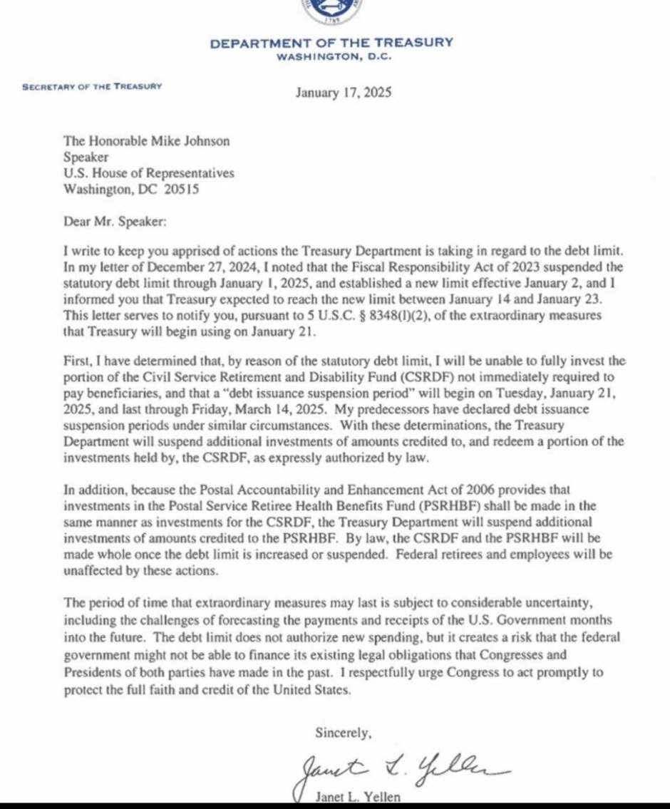 Us Debt Ceiling Hits 36t Triggering Potential Bitcoin Correction To 70k After Trump Inauguration 