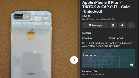 Used Iphones With Tiktok Pre Installed Selling At High Prices On Ebay And Facebook Marketplace 