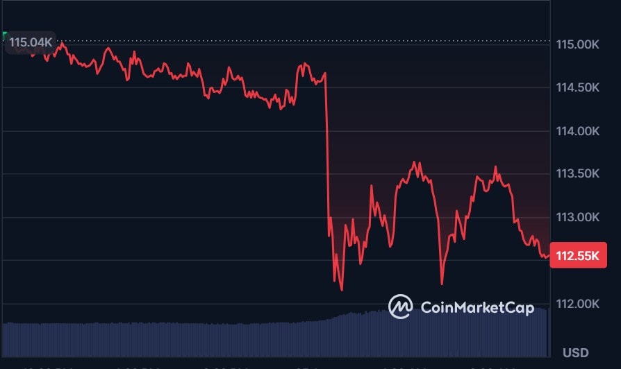 Bitcoin Whale Migration Triggers Shocking Btc Drop To 112000 