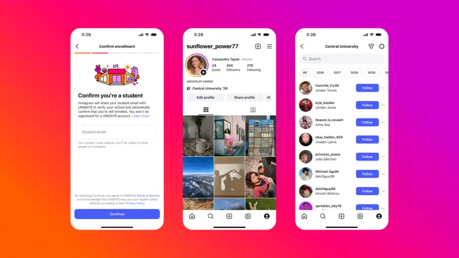 Instagram Student Directory Lets College Students Connect With Classmates