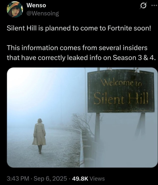 Fortnite X Silent Hill Crossover Rumored To Haunt The Island Soon 