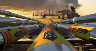 Pipelines,leading,the,lng,terminal,and,the,lng, 3d,illustration.