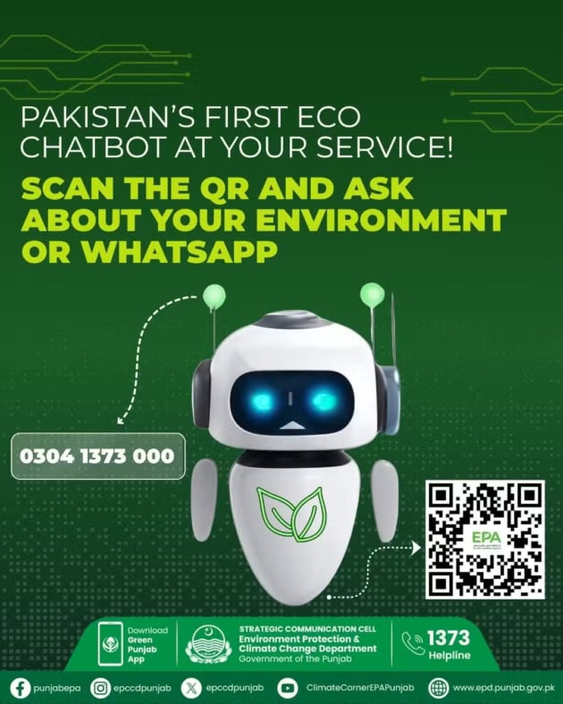 Punjab Launches Pakistans First Ai Ecobot For Real Time Air Quality Monitoring 