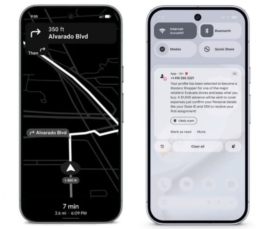Google Scam Detection feature