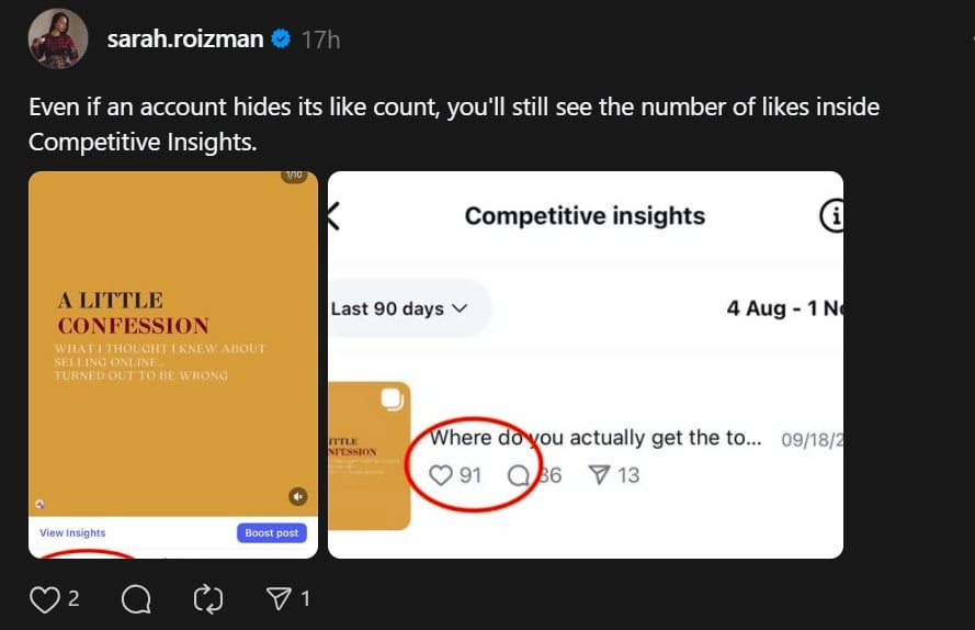 Instagram Unveils Competitive Insights To Help Creators Benchmark Their Rivals 