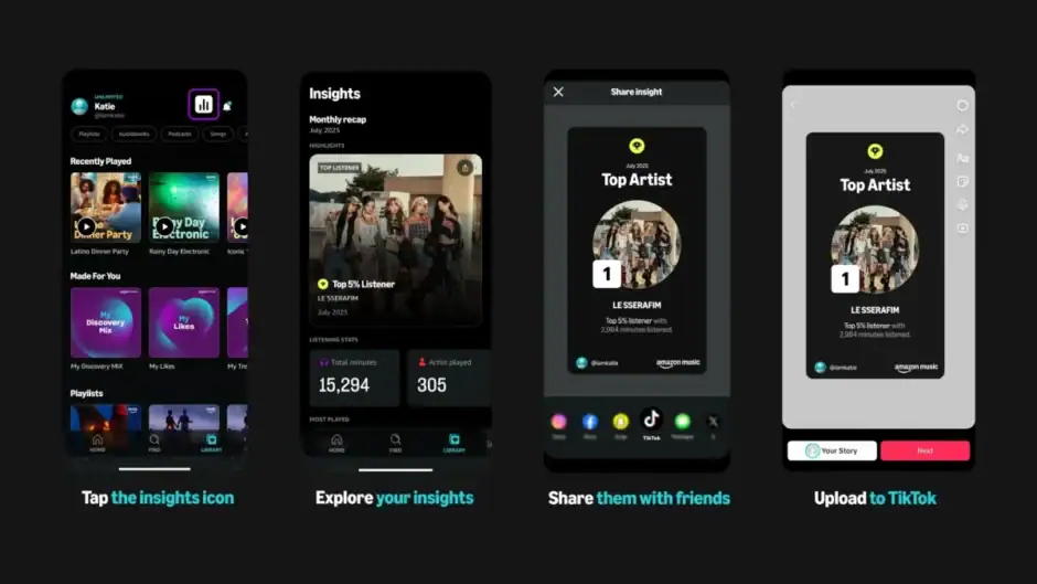 Tiktok Users Can Now Share Tracks From Amazon Music