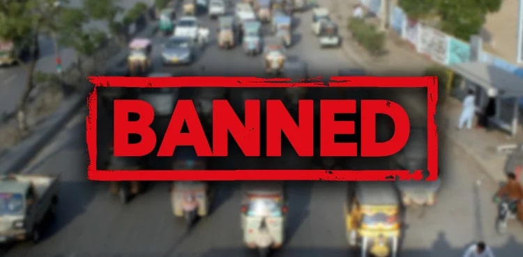 Karachi Motor Cab Rickshaw Ban