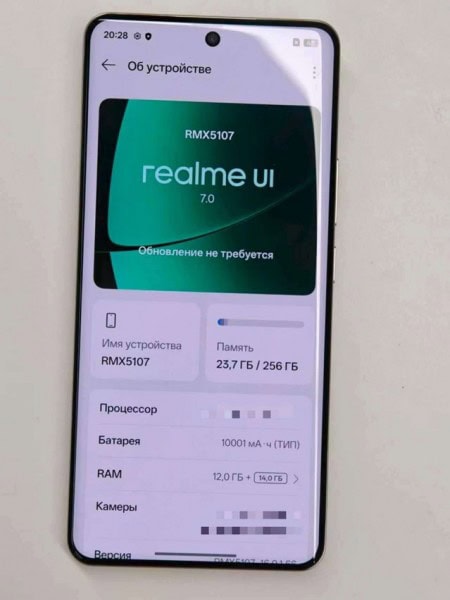 Realme smartphone with a 10,001 mAh battery
