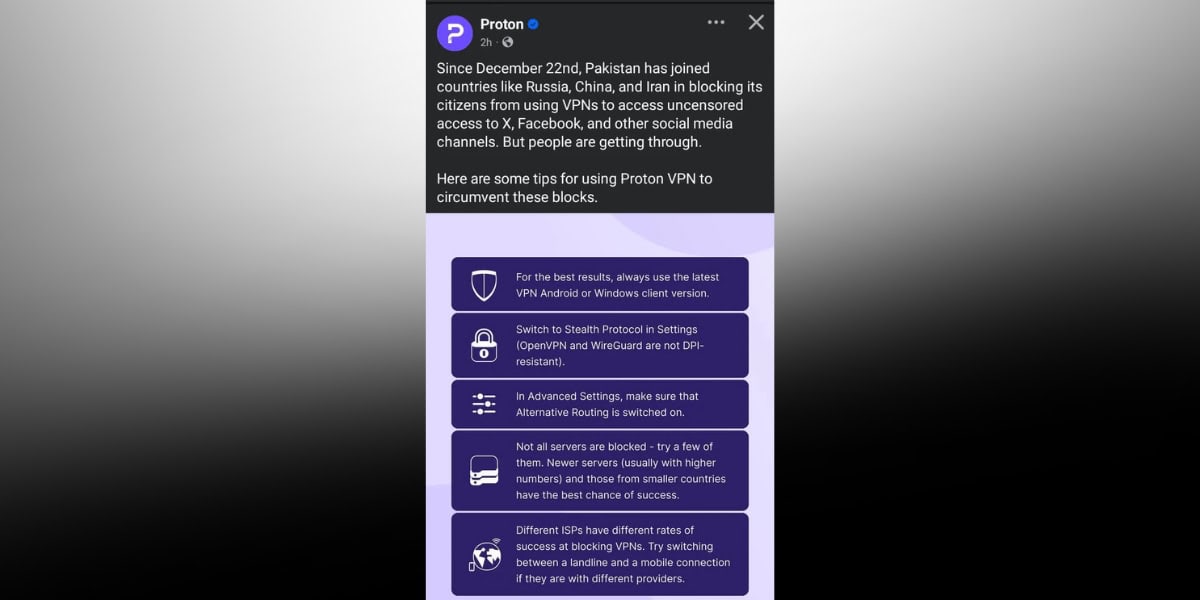 Proton Vpn Hit By Network Restrictions As Pakistan Expands Internet Controls 