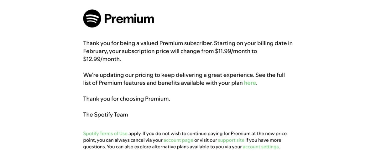 Spotify Raises Subscription Prices Once More