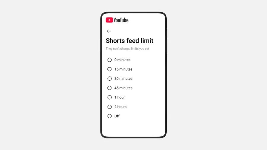 YouTube shorts feed