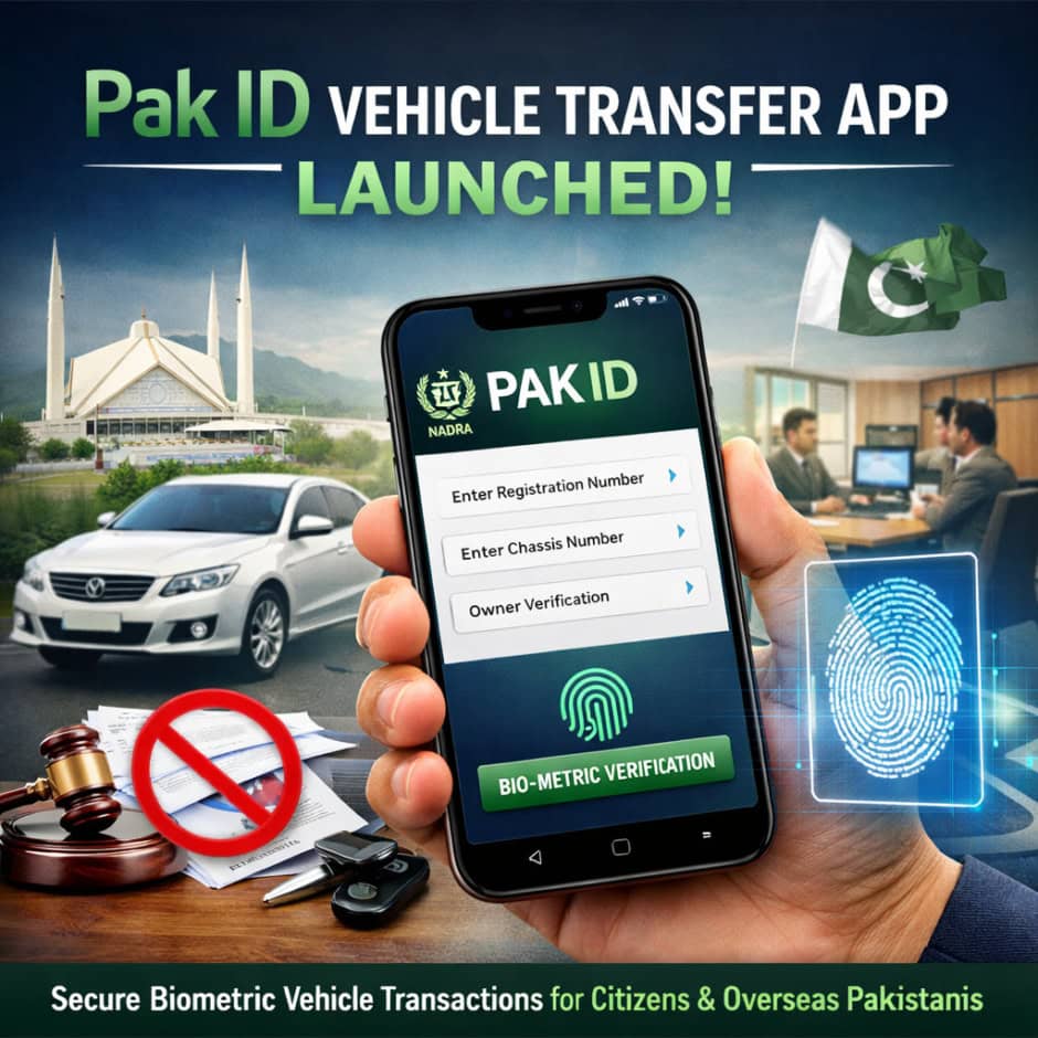 Govt Launches Pak Id App To Simplify Vehicle Transfer And Sales