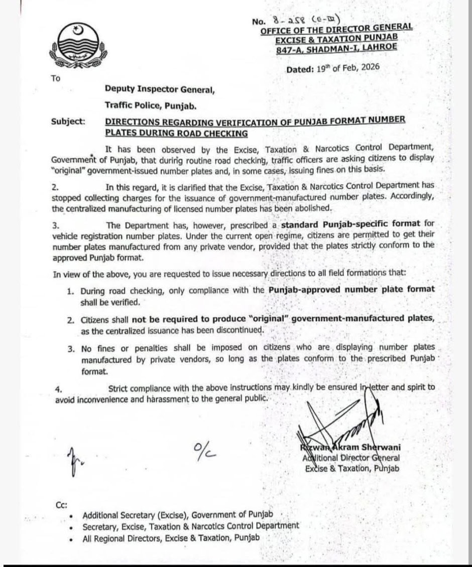 Punjab Ends Original Number Plate Rule During Road Checks 