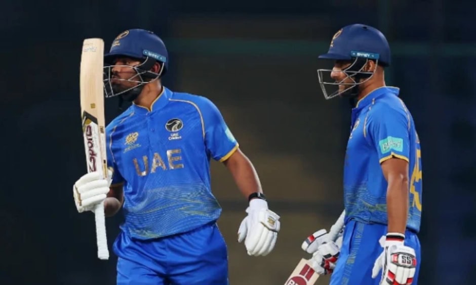 Sharma Khan Partnership Powers Uae To Five Wicket Victory In T20 Wc 2026