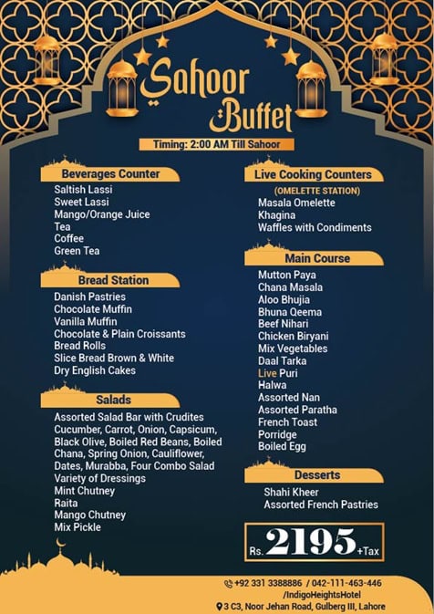 Top 5 Restaurants For Sehri In Lahore Ramadan 2026 