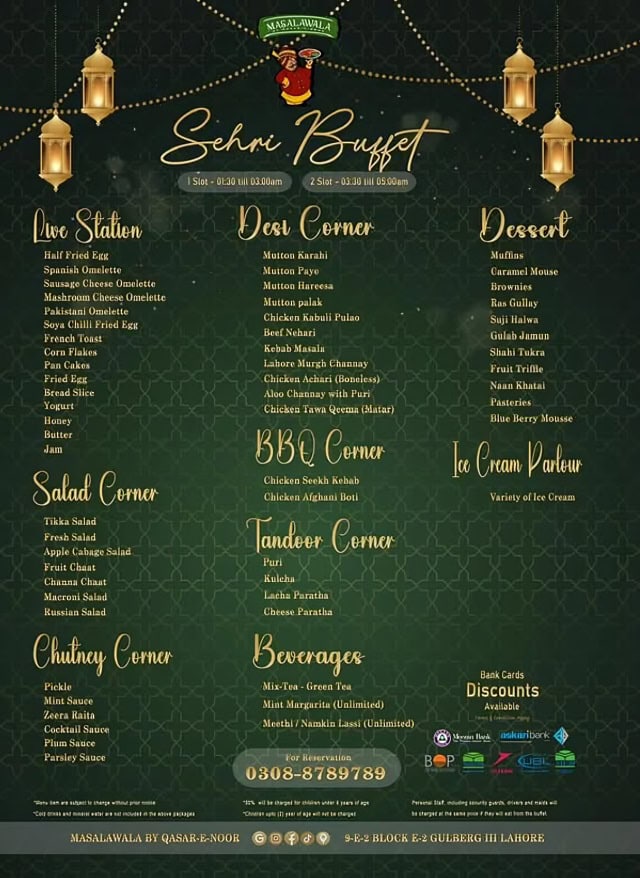 Top 5 Restaurants For Sehri In Lahore Ramadan 2026 