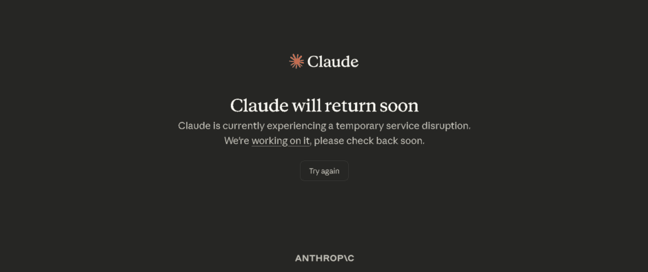Claude Chatbot And Services Go Down For Thousands Worldwide