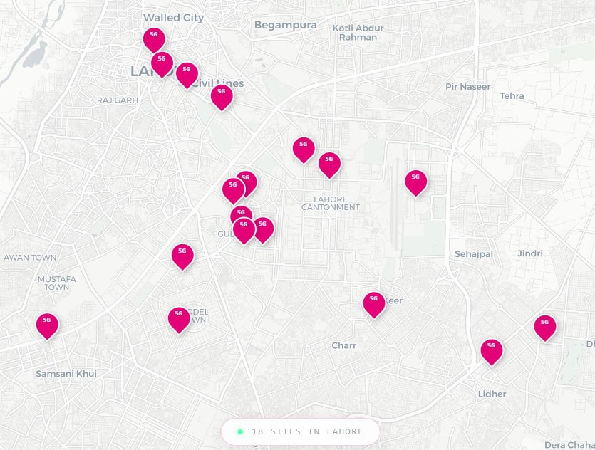 Lahore Cities 5g Working