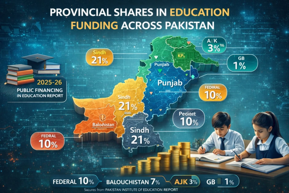 New Report Details Provincial Shares In Education Funding Across Pakistan