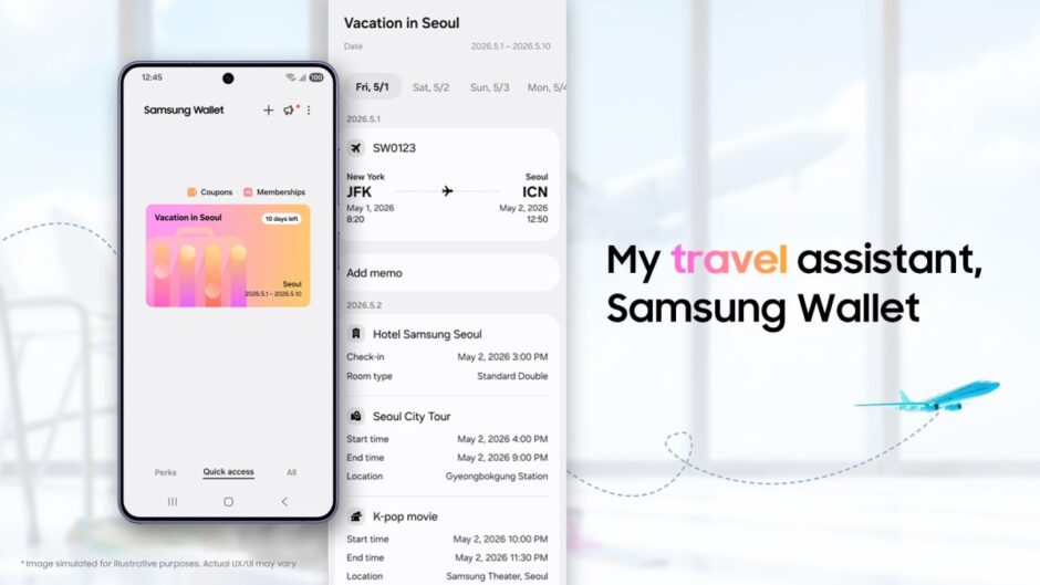 Samsung Wallet’s Track Travel Plans