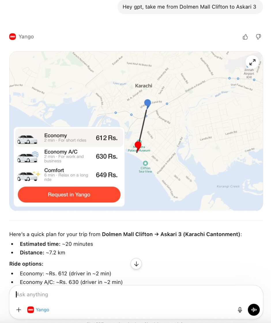 Yango Ride New Chatgpt Integration