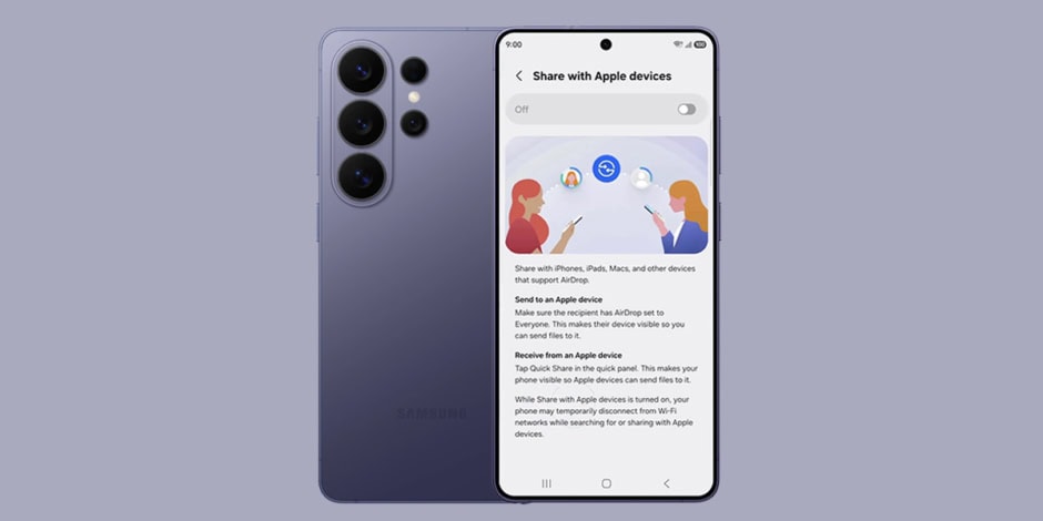 Samsung Brings Airdrop Support To Quick Share With Galaxy S26 Series