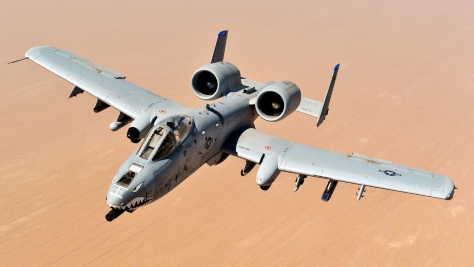 US A-10 ground attack aircraft
