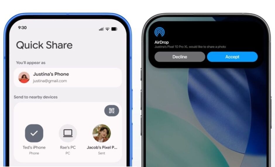 Airdrop Support In Quick Share