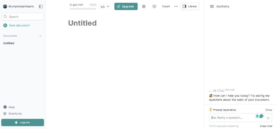 Blainy Interface