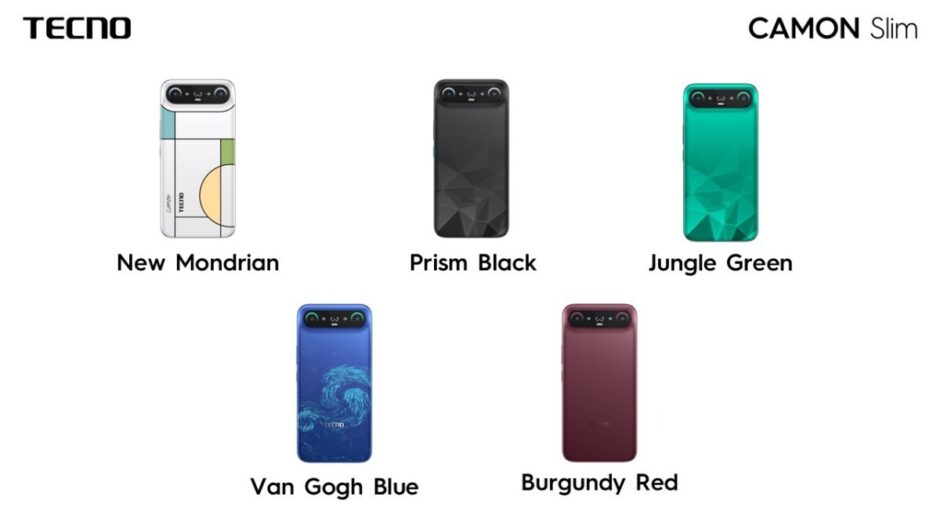 Tecno Camon Slim Colors