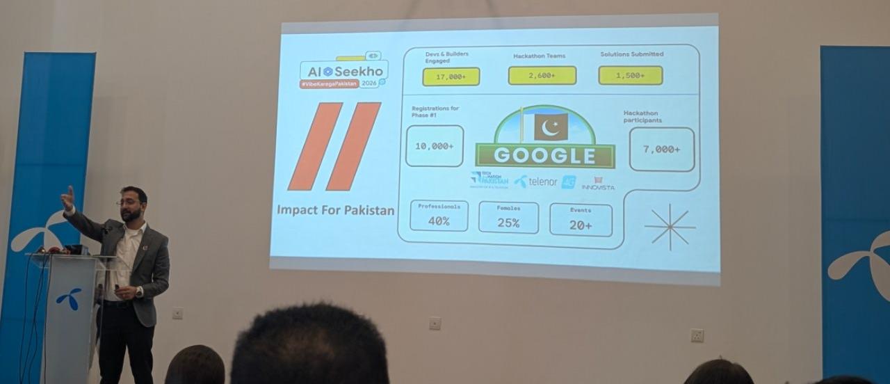 Telenor and Google leadership discussing the future of AI in Pakistan