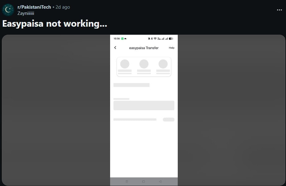 Screenshot from reddit