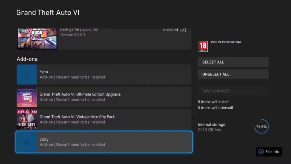 GTA 6 Online Files Leaked via Xbox Store Unveil Modular Downloads & Free-to-Play Hints