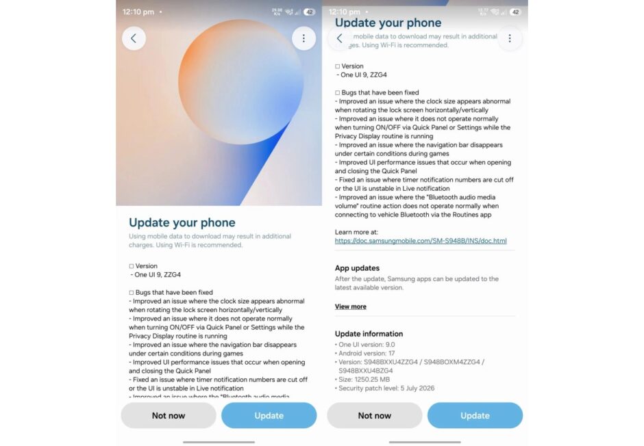 Samsung Update