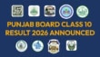 Punjab Boards Class 10 Results