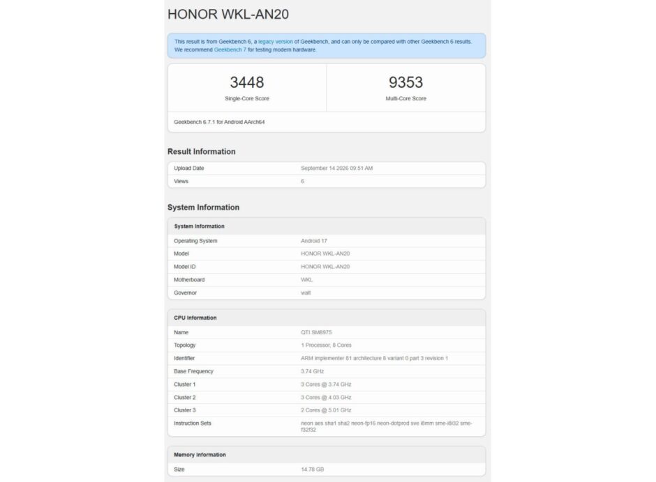 Honor Magic9 Pro Max Listing