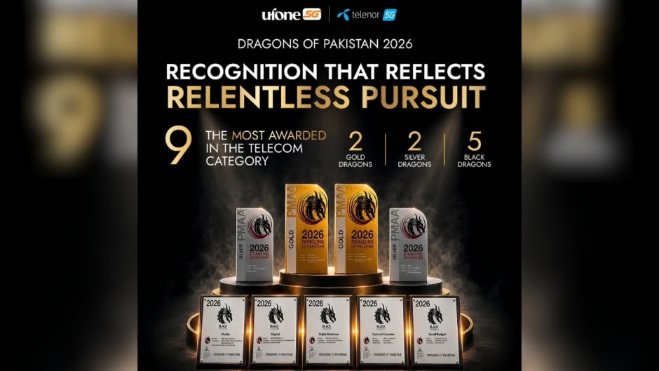 Ufone Telenor Pakistan Secure Nine Awards At Dragons Of Pakistan 2026