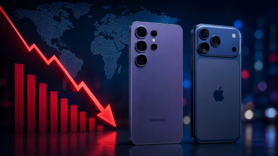 Global Smartphone Shipments Fall 20% as Samsung and Apple Gain Ground