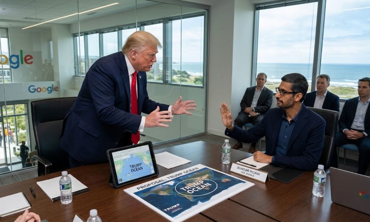 Google CEO Stands Firm Against Trump's Atlantic Ocean Rename Bid