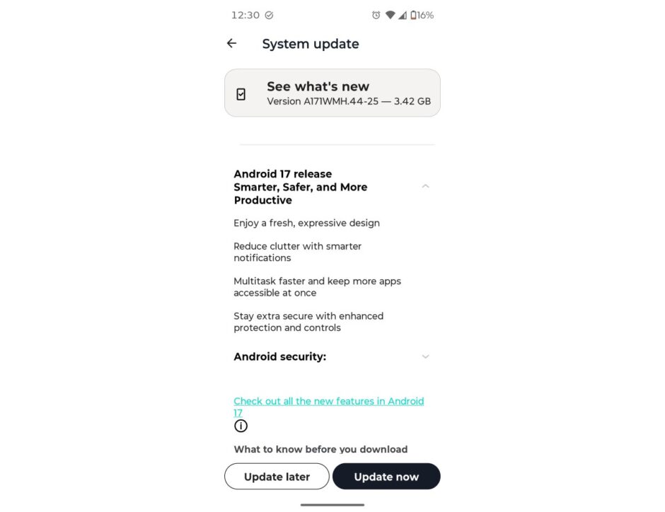 Motorola Update